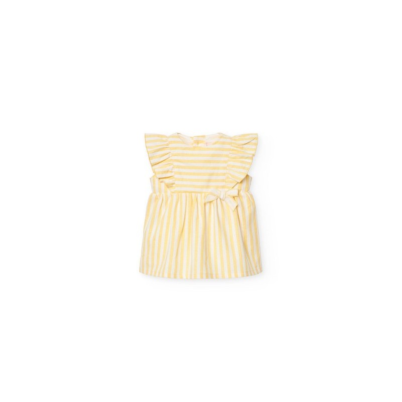 Vestido Boboli linho às riscas