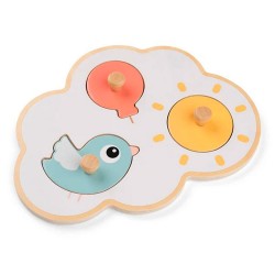 Puzzle em madeira Feito por um veado Nuvens felizes