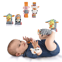 Conjunto de chocalhos Nikidom 2 meias e 2 pulseiras