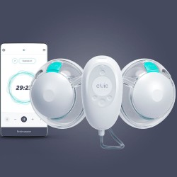 Elvie Stride 2 Bomba tira leite eléctrica portátil dupla com saco e chupeta
