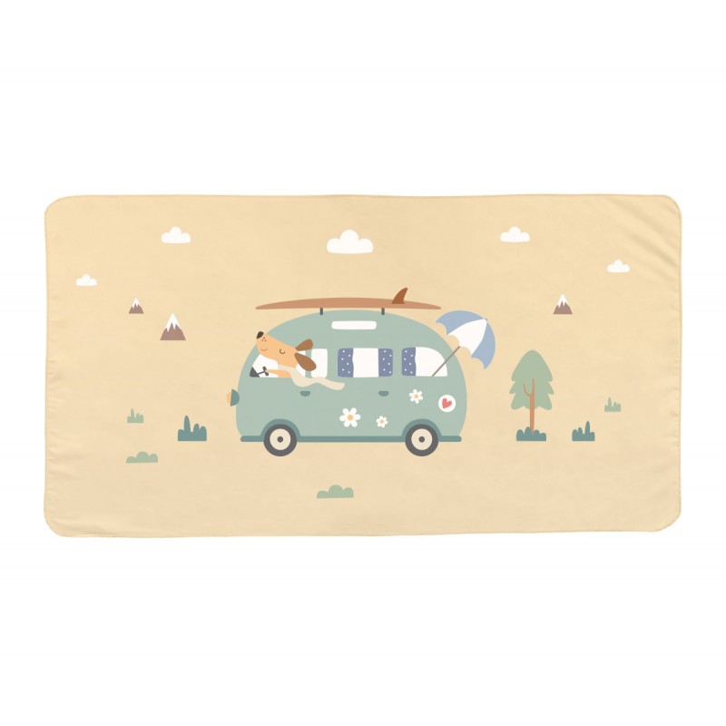 Toalha Monnëka Toalha de praia Microfibra Surf Van