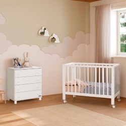 Berço Micuna Nayra 120 x 60 com Barreira Montessori