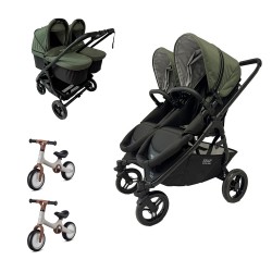 Carrinho de bebé duplo reversível Valco Baby SNAP ULTRA Duo com bicicleta