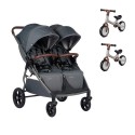 Carrinho de passeio para gémeos Mast M TWIN X2 com 2bikes