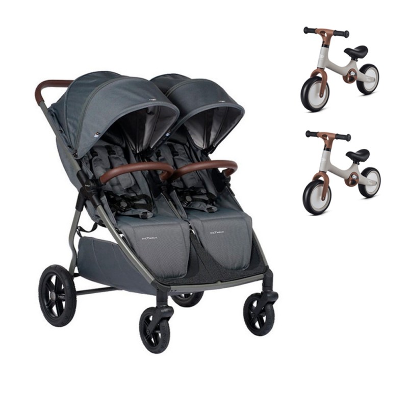 Carrinho de passeio para gémeos Mast M TWIN X2 com 2bikes
