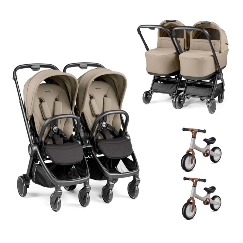 Carrinho de bebé duplo Peg Perego City Loop com bicicletas