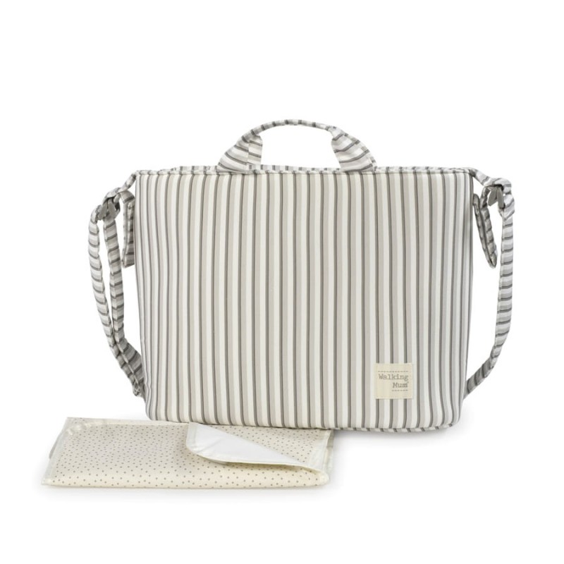 Saco Layette Walking Mum Botton Stripe