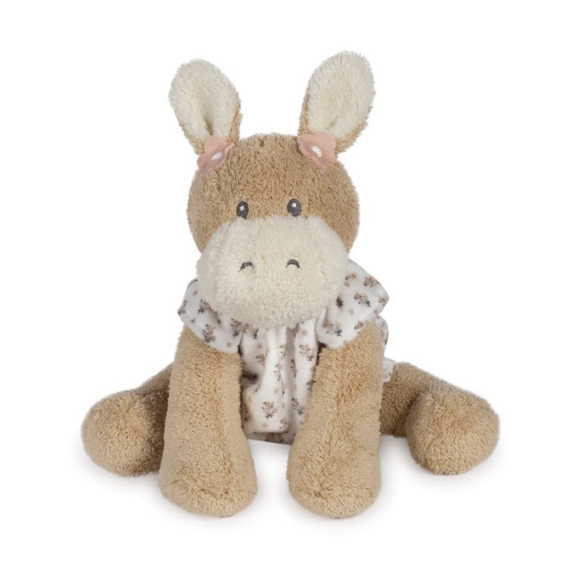 Burro de peluche Walking Mum Botton Flores