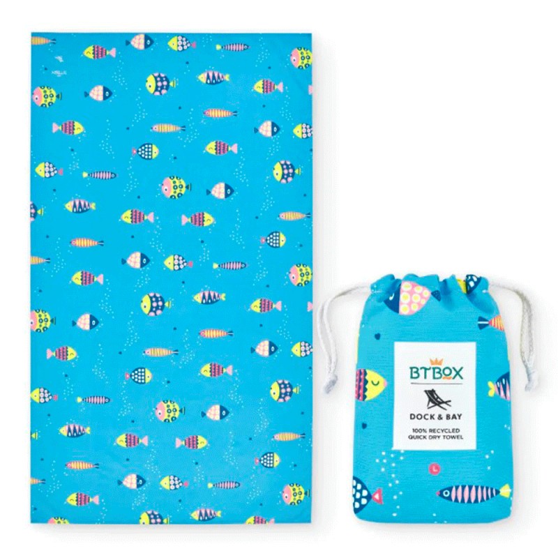 Toalla anti arena DOCK & BAY by Btbox Peces L