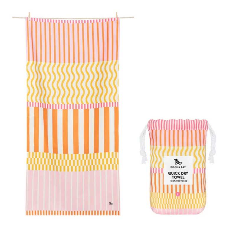 Toalla DOCK & BAY anti arena SUMMER LEMONADE XL