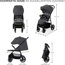 Carrinho de bebé Kinderkraft TRIG 3 com saco para enxoval
