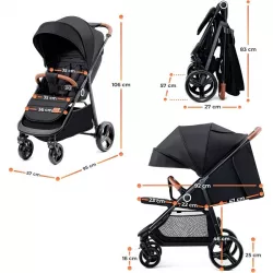 Silla paseo Kinderkraft GRANDE PLUS con bolsa canastilla