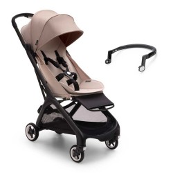 Carrinho de bebé Bugaboo BUTTERFLY com capa de chuva de plástico e barra de apoio para os braços