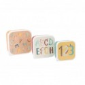 3 Cajas Almuerzo Tutete Funny Letters
