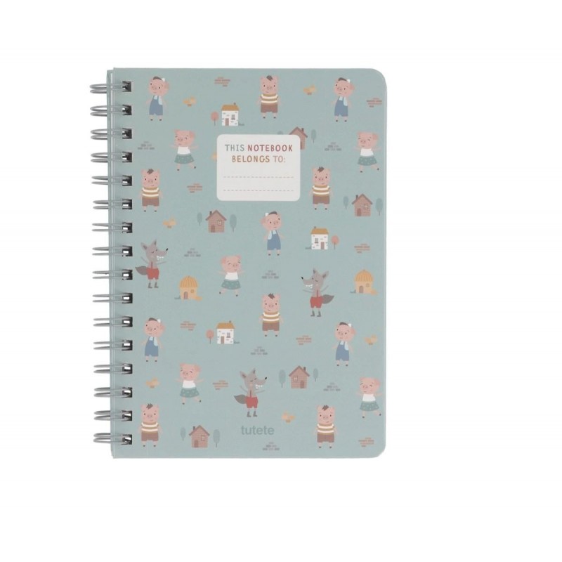 Caderno de apontamentos Tutete Os Três Porquinhos