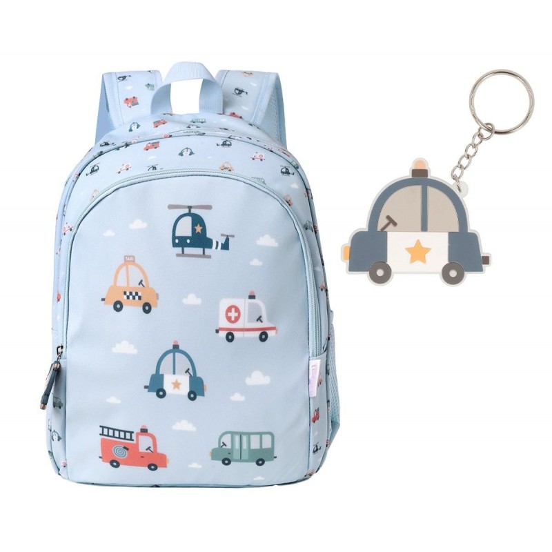Mochila Mediana + Llavero Tutete City Cars