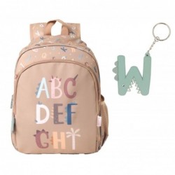 Mochila média + porta-chaves Tutete Letras engraçadas