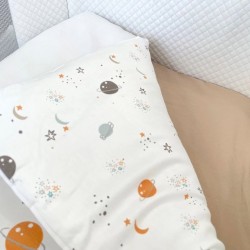 BigToes Flex Mini Berço com Capa de Edredão Bege e Lençol de Fundo Bege