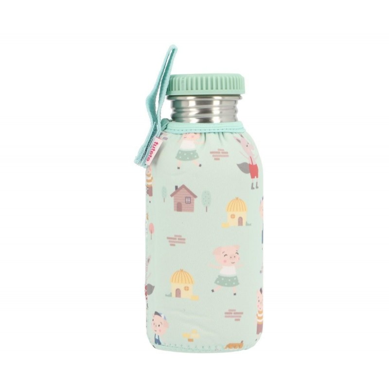 Garrafa de aço com caixa 500ml Tutete Os Três Porquinhos Personalizável