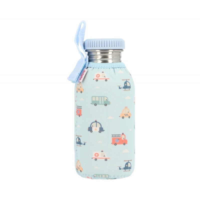 Botella Acero con Funda 500ml Tutete City Cars Personalizable