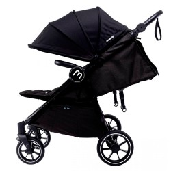 Carrinho de bebé para gémeos Baby Monsters Easy Twin 4 com saco e 2 cadeiras altas portáteis