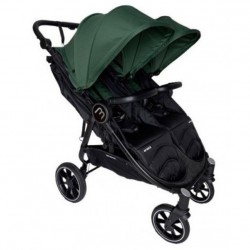 Carrinho de bebé para gémeos Baby Monsters Easy Twin 4 com saco e 2 cadeiras altas portáteis