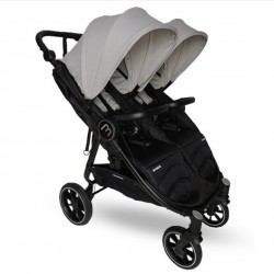 Carrinho de bebé para gémeos Baby Monsters Easy Twin 4 com saco e 2 cadeiras altas portáteis