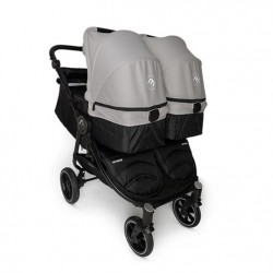 Carrinho de bebé duplo Baby Monsters Easy Twin 4 com 2 alcofas Stone