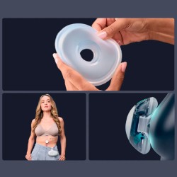 Sacaleches eléctrico portátil Elvie Stride 2 con Bolsa y bibe