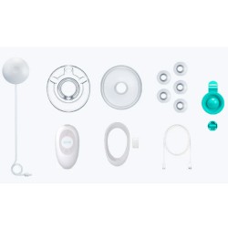 Bomba tira leite eléctrica portátil Elvie Stride 2 com bolsa e biberão
