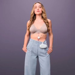 Sacaleches eléctrico portátil Elvie Stride 2 Doble con cojin Doomoo