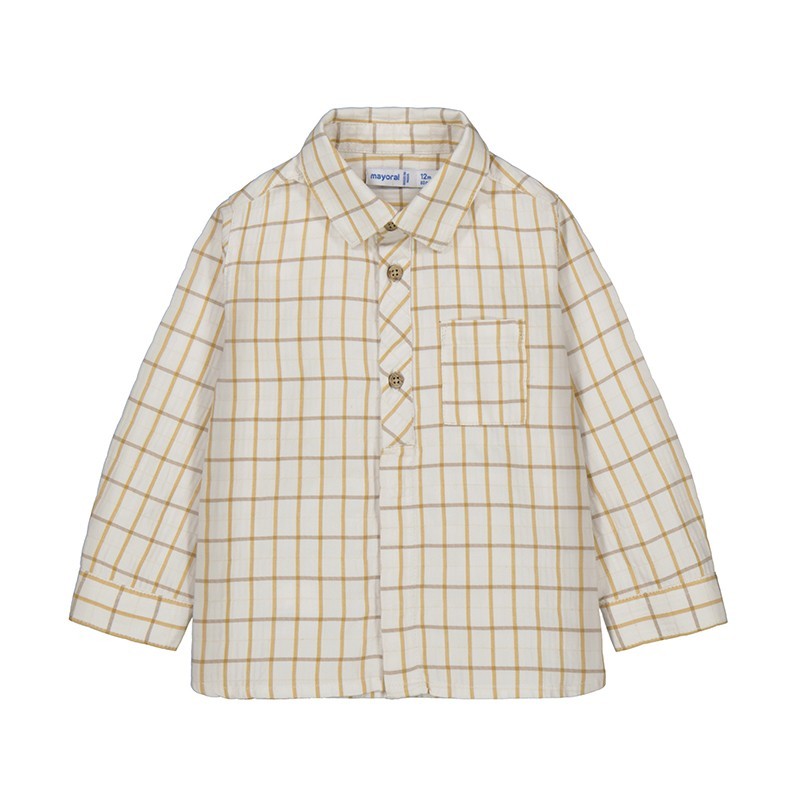 Camisa Mayoral manga larga cuadros viscosa