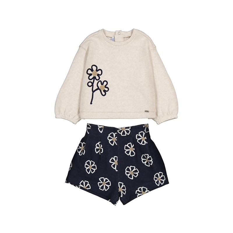 Conjunto Mayoral bermudas de malha jacquard