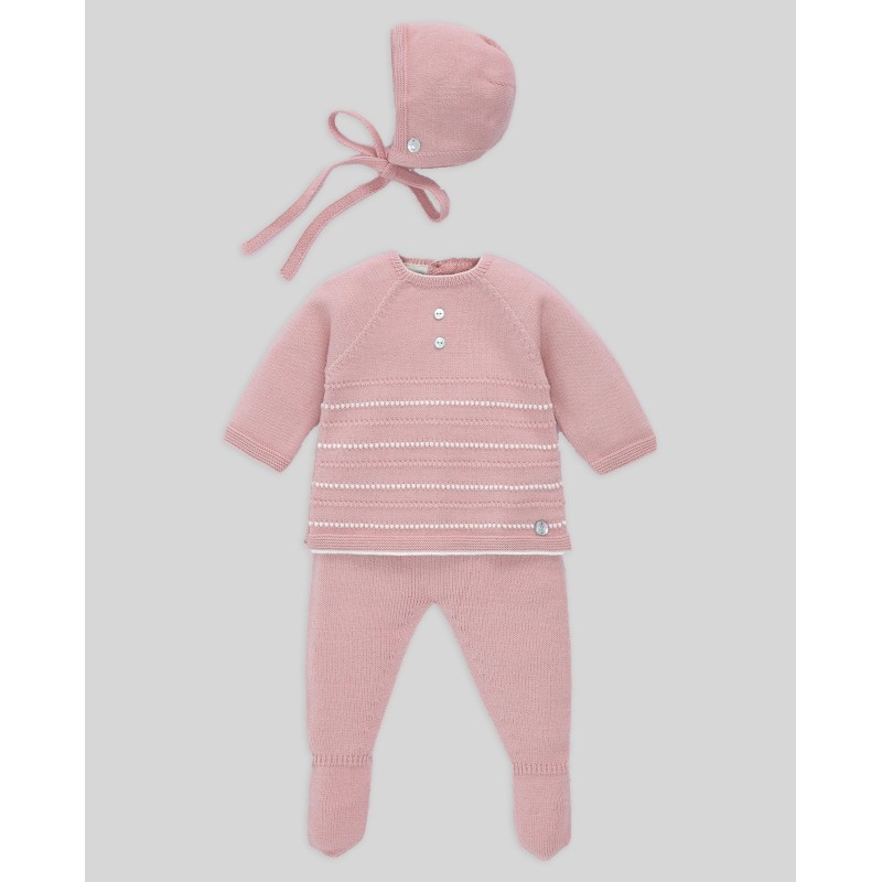 Jubón botones con capota y polaina Paz Rodríguez Regalo OI 25-26