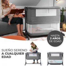 Minicuna colecho Kinderkraft NESTE GROW con proyector