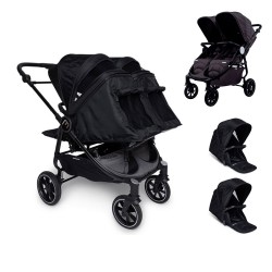 Bancos duplos Baby Monsters Easy Twin 4 com 2 espreguiçadeiras reversíveis