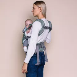 Mochila porta-bebés « Love & Carry » AIR X com capa protetora «All Weather»