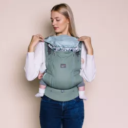 Porta-bebés Love & Carry AIR X com cobertura para todas as condições climatéricas