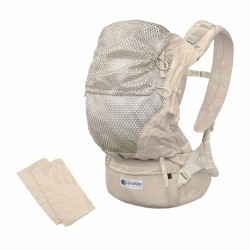 Mochila porteo Quokkababy E-Carrier MESH con cobertor impermeable