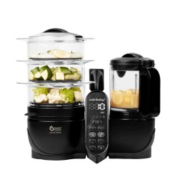 Robot de cocina 6 en 1 Babymoov Nutribaby XL + Mineral Black
