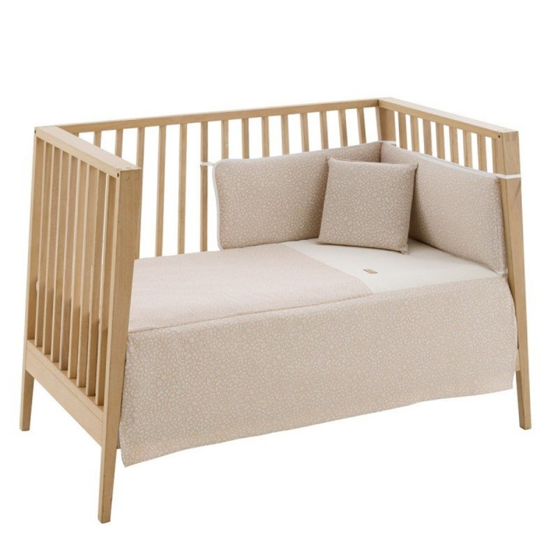 Colcha y Protector Cuna Cambrass Rustic Rosa