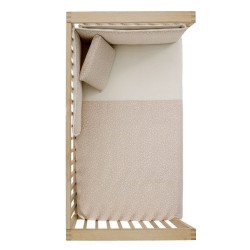 Colcha y Protector Cuna Cambrass Rustic Rosa