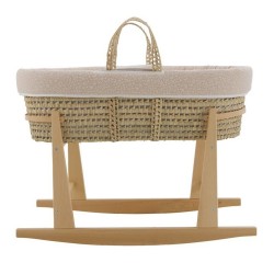 Palmeira acolchoada para berço Cambrass Rosa rústico + pernas naturais