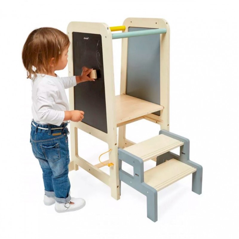 Torre de aprendizagem Janod com quadro negro e apagador