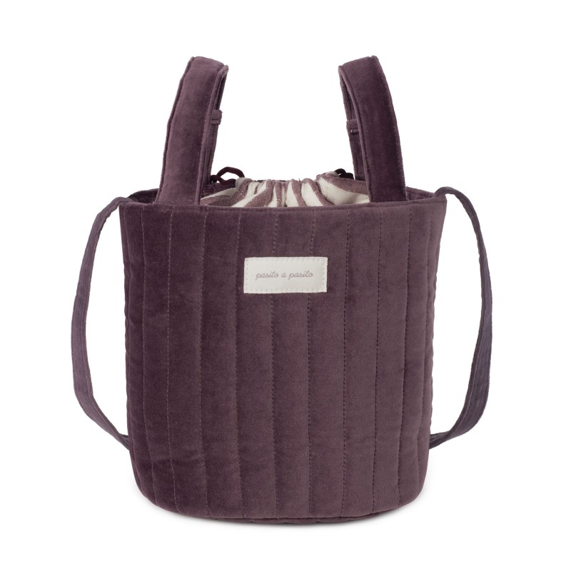 Bolsa Bucket Pasito a Pasito Cherry Velvet