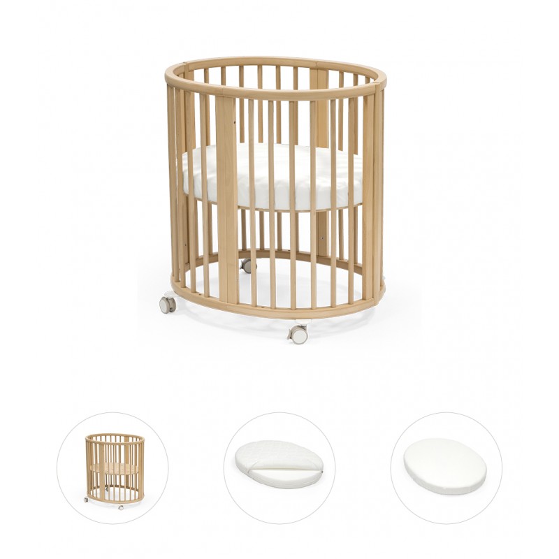 Minicuna Stokke Sleepi Mini V3 con Colchón y Sábana Bajera