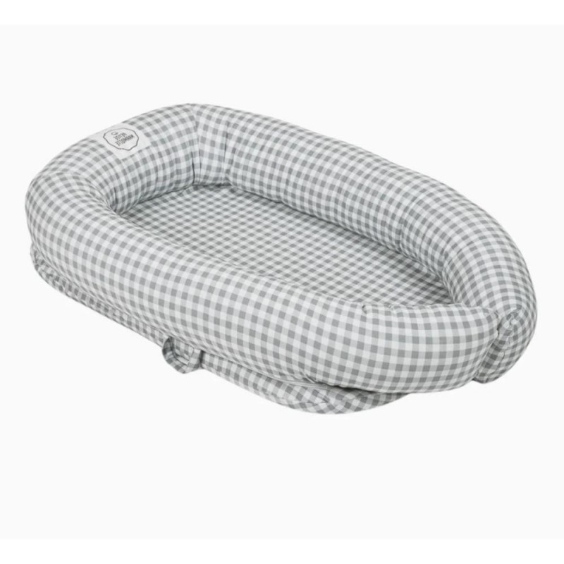 Berço Ecus Petite Marmotte Vichy cinzento