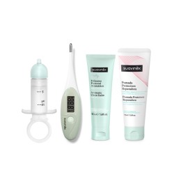 Conjunto de kit de primeiros socorros para bebés Suavinex com termómetro