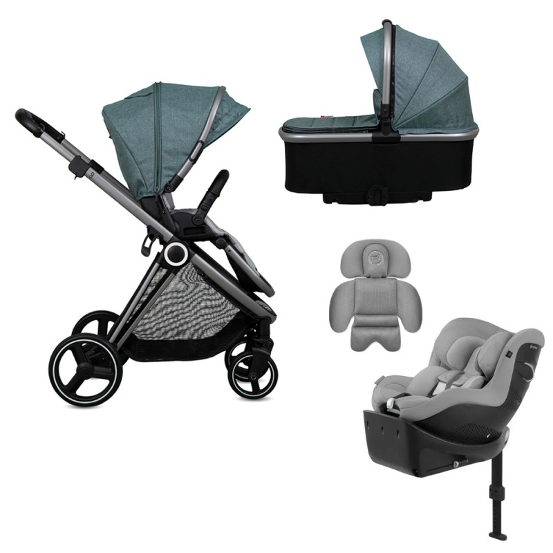 Carrinho de bebé duplo Casualplay Space Match 2 com Sirona Gi Plus