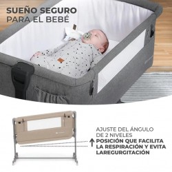 Minicuna Colecho Kinderkraft Neste Grow con cojin Elysia